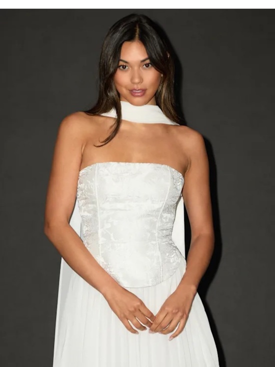 Lulus Laubrey White Floral Jacquard Mini Dress - Picture 4 of 7